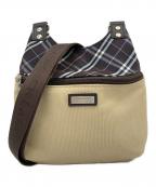 BURBERRY BLACK LABELバーバリーブラックレーベル）の古着「ショルダーバッグ」｜ベージュ×ブラウン