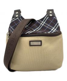 BURBERRY BLACK LABEL（バーバリーブラックレーベル）の古着「ショルダーバッグ」｜ベージュ×ブラウン