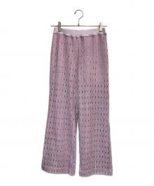 PHEENY（フィーニー）の古着「Hole russell wide pants」｜ピンク