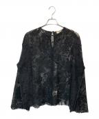 Uhrウーア）の古着「レースブラウス」｜ブラック