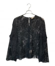 Uhr（ウーア）の古着「レースブラウス」｜ブラック