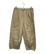Plageプラージュ）の古着「タックパンツ」｜ベージュ