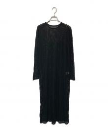 Drawing Numbers（ドローイングナンバーズ）の古着「メッシュベロアワンピース」｜ブラック