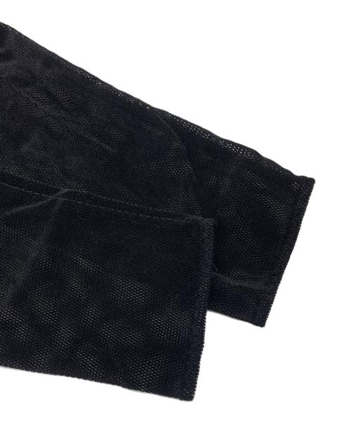 Drawing Numbers（ドローイングナンバーズ）Drawing Numbers (ドローイングナンバーズ) メッシュベロアワンピース ブラック サイズ:38の古着・服飾アイテム