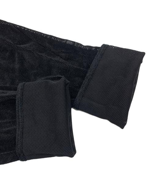 Drawing Numbers（ドローイングナンバーズ）Drawing Numbers (ドローイングナンバーズ) メッシュベロアワンピース ブラック サイズ:38の古着・服飾アイテム