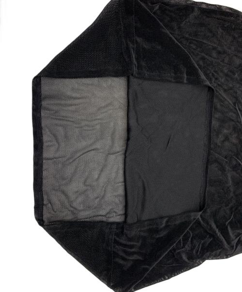 Drawing Numbers（ドローイングナンバーズ）Drawing Numbers (ドローイングナンバーズ) メッシュベロアワンピース ブラック サイズ:38の古着・服飾アイテム