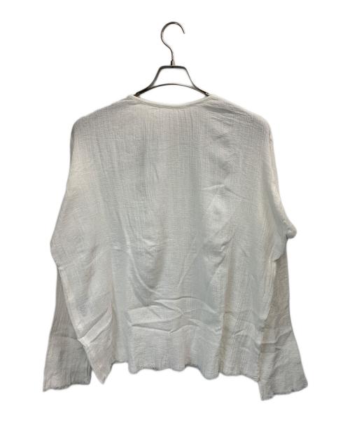 FRAMeWORK（フレームワーク）FRAMeWORK (フレームワーク) 楊柳ヘンリーブラウス ホワイト サイズ:Fの古着・服飾アイテム