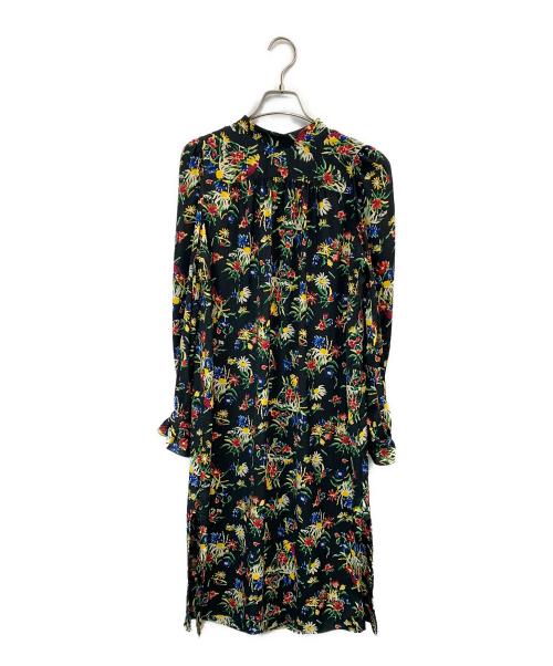 MACPHEE（マカフィー）MACPHEE (マカフィー) 長袖ワンピース ブラック×イエロー サイズ:36の古着・服飾アイテム