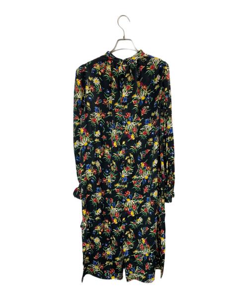 MACPHEE（マカフィー）MACPHEE (マカフィー) 長袖ワンピース ブラック×イエロー サイズ:36の古着・服飾アイテム