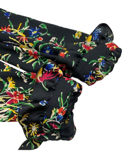 MACPHEE（マカフィー）MACPHEE (マカフィー) 長袖ワンピース ブラック×イエロー サイズ:36の古着・服飾アイテム