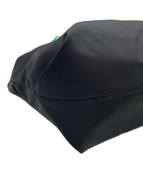 VIOLAd'ORO（ヴィオラドーロ）VIOLAd'ORO (ヴィオラドーロ) ノットハンドルナイロントートS  ブラック×グリーンの古着・服飾アイテム