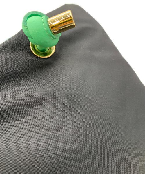 VIOLAd'ORO（ヴィオラドーロ）VIOLAd'ORO (ヴィオラドーロ) ノットハンドルナイロントートS  ブラック×グリーンの古着・服飾アイテム