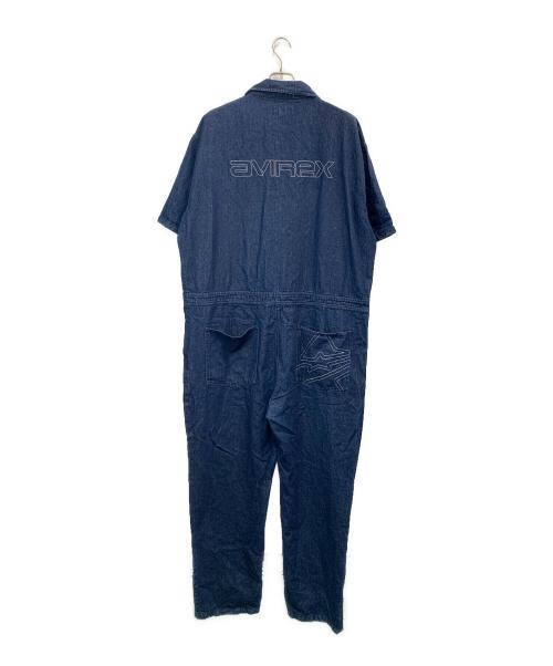 AVIREX（アヴィレックス）AVIREX (アヴィレックス) 半袖デニムつなぎ インディゴ サイズ:2XLの古着・服飾アイテム