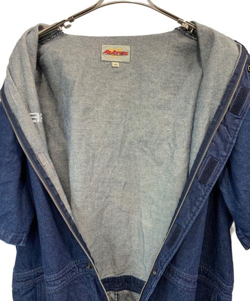 AVIREX（アヴィレックス）AVIREX (アヴィレックス) 半袖デニムつなぎ インディゴ サイズ:2XLの古着・服飾アイテム