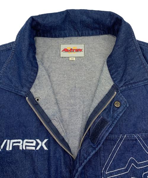 AVIREX（アヴィレックス）AVIREX (アヴィレックス) 半袖デニムつなぎ インディゴ サイズ:2XLの古着・服飾アイテム