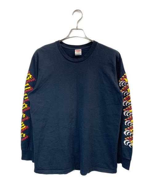SUPREME（シュプリーム）SUPREME (シュプリーム) 長袖カットソー ネイビー サイズ:Mの古着・服飾アイテム