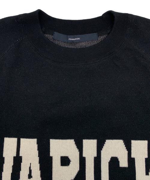 FRAMeWORK（フレームワーク）FRAMeWORK (フレームワーク) ジャガードロゴ SWEAT ブラック サイズ:記載なしの古着・服飾アイテム