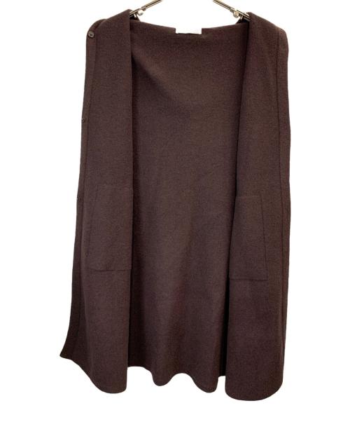 Lourmarin（ルールマラン）Lourmarin (ルールマラン) ロングカーディガン ブラウン サイズ:記載なしの古着・服飾アイテム