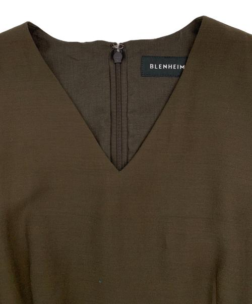 BLENHEIM（ブレンヘイム）BLENHEIM (ブレンヘイム) スパンボイルワッシャーロングフレアワンピース カーキ サイズ:XSの古着・服飾アイテム
