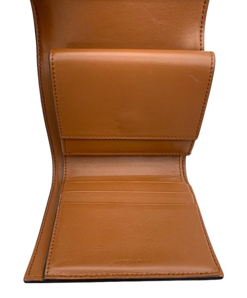 CELINE（セリーヌ）CELINE (セリーヌ) スモール フラップウォレット ブラウン×ベージュの古着・服飾アイテム