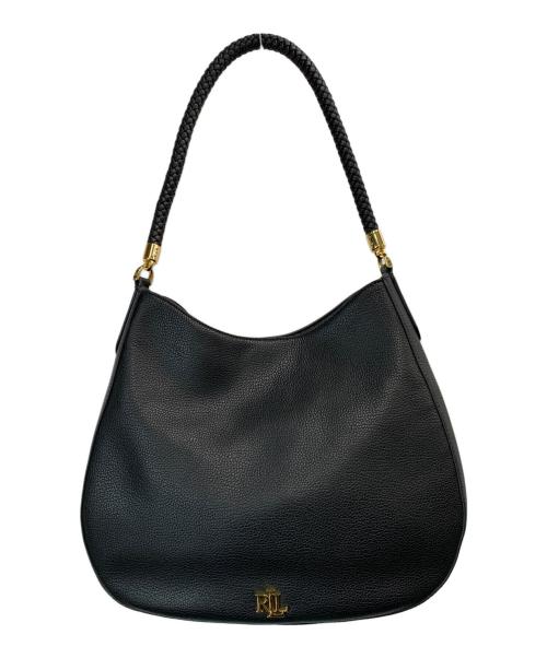 LAUREN RALPH LAUREN（ローレンラルフローレン）LAUREN RALPH LAUREN (ローレンラルフローレン) ペブルドレザーCharliショルダーバッグ ブラックの古着・服飾アイテム