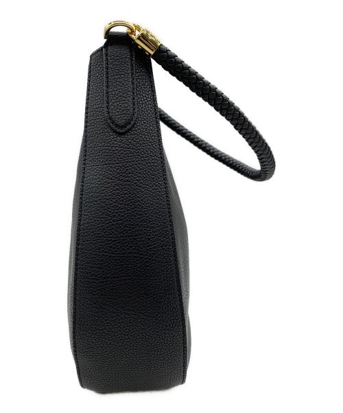 LAUREN RALPH LAUREN（ローレンラルフローレン）LAUREN RALPH LAUREN (ローレンラルフローレン) ペブルドレザーCharliショルダーバッグ ブラックの古着・服飾アイテム