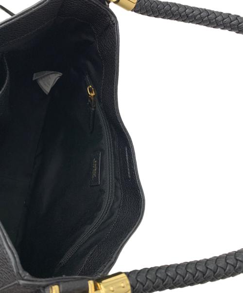 LAUREN RALPH LAUREN（ローレンラルフローレン）LAUREN RALPH LAUREN (ローレンラルフローレン) ペブルドレザーCharliショルダーバッグ ブラックの古着・服飾アイテム