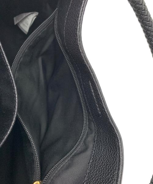 LAUREN RALPH LAUREN（ローレンラルフローレン）LAUREN RALPH LAUREN (ローレンラルフローレン) ペブルドレザーCharliショルダーバッグ ブラックの古着・服飾アイテム