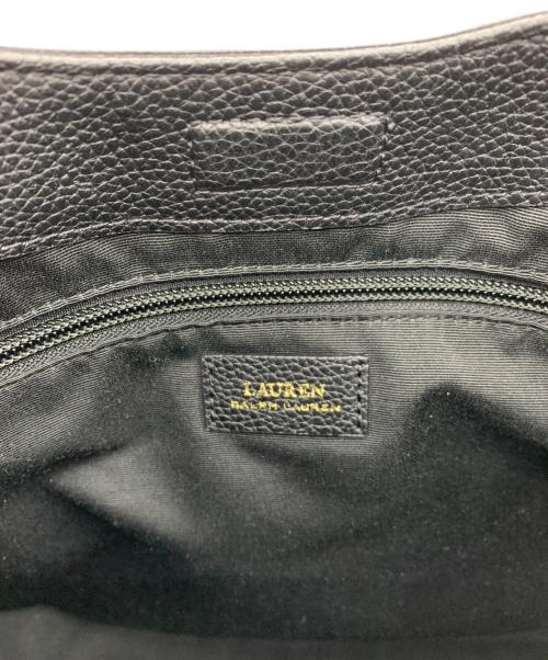 LAUREN RALPH LAUREN（ローレンラルフローレン）LAUREN RALPH LAUREN (ローレンラルフローレン) ペブルドレザーCharliショルダーバッグ ブラックの古着・服飾アイテム