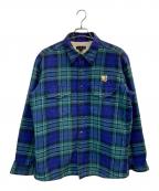 LAND'S ENDランズエンド）の古着「シャツジャケット」｜ブルー×グリーン