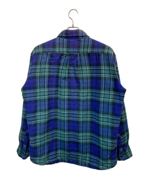 LAND'S END（ランズエンド）LAND'S END (ランズエンド) シャツジャケット ブルー×グリーン サイズ:Lの古着・服飾アイテム