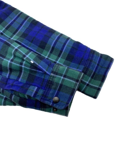 LAND'S END（ランズエンド）LAND'S END (ランズエンド) シャツジャケット ブルー×グリーン サイズ:Lの古着・服飾アイテム