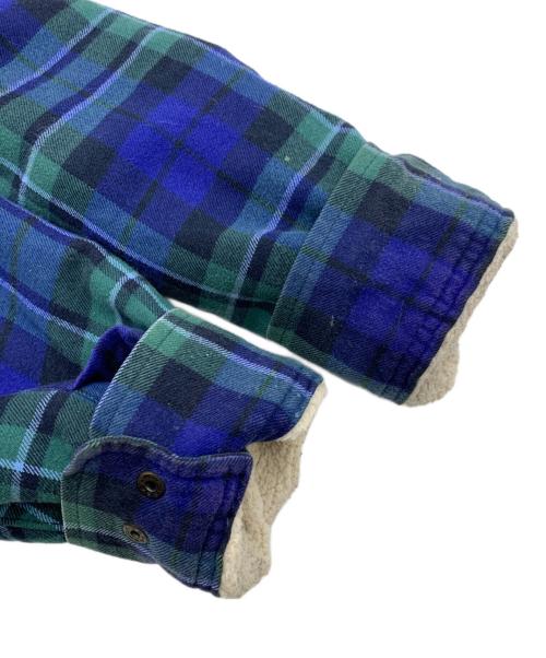 LAND'S END（ランズエンド）LAND'S END (ランズエンド) シャツジャケット ブルー×グリーン サイズ:Lの古着・服飾アイテム