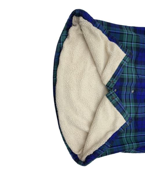 LAND'S END（ランズエンド）LAND'S END (ランズエンド) シャツジャケット ブルー×グリーン サイズ:Lの古着・服飾アイテム