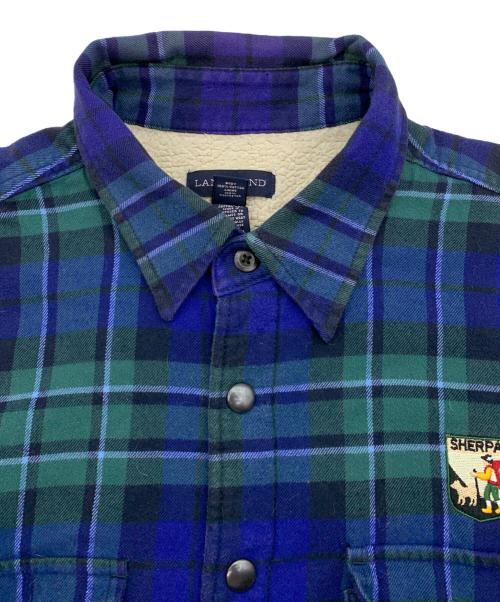 LAND'S END（ランズエンド）LAND'S END (ランズエンド) シャツジャケット ブルー×グリーン サイズ:Lの古着・服飾アイテム