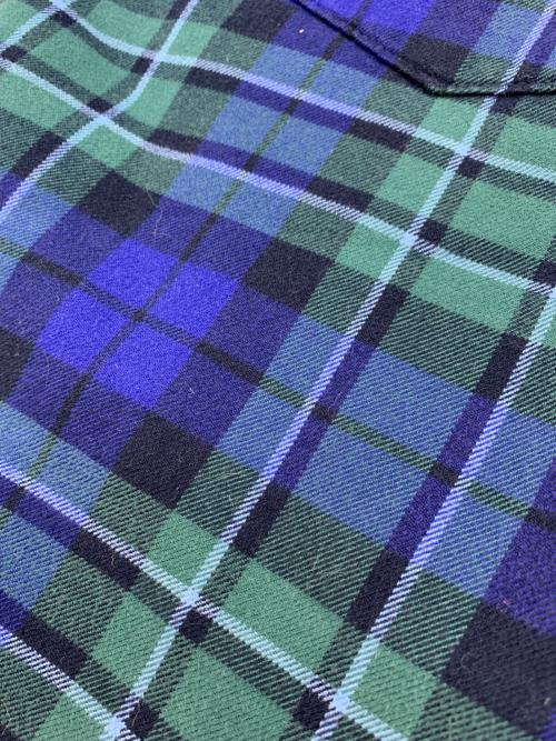 LAND'S END（ランズエンド）LAND'S END (ランズエンド) シャツジャケット ブルー×グリーン サイズ:Lの古着・服飾アイテム