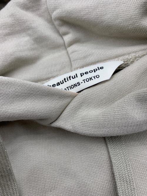 beautiful people（ビューティフルピープル）beautiful people (ビューティフルピープル) suvin pima sweat pull parka/スヴィンピマスウェットプルパーカー ベージュ サイズ:170の古着・服飾アイテム