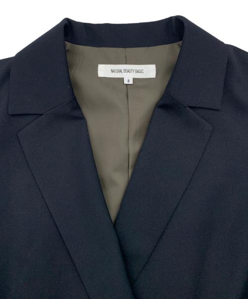 NATURAL BEAUTY BASIC（ナチュラルビューティーベーシック）NATURAL BEAUTY BASIC (ナチュラルビューティーベーシック) テーラードジャケット ネイビー サイズ:Sの古着・服飾アイテム