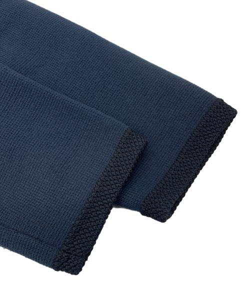 BEAUTY&YOUTH（ビューティーアンドユース）BEAUTY&YOUTH (ビューティーアンドユース) コットンブレンド ブライトボタン ニットカーディガン ネイビー×ブラック サイズ:表記なしの古着・服飾アイテム