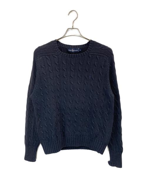 RALPH LAUREN（ラルフローレン）RALPH LAUREN (ラルフローレン) 厚手ニット ネイビー サイズ:Lの古着・服飾アイテム