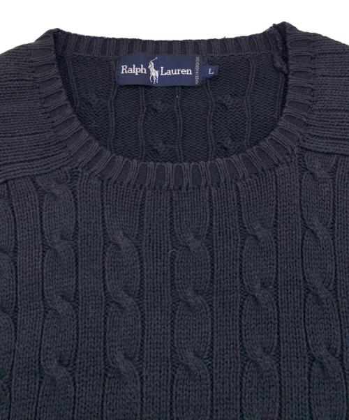 RALPH LAUREN（ラルフローレン）RALPH LAUREN (ラルフローレン) 厚手ニット ネイビー サイズ:Lの古着・服飾アイテム