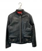 HORN WORKSホーンワークス）の古着「レザージャケット」｜ブラック