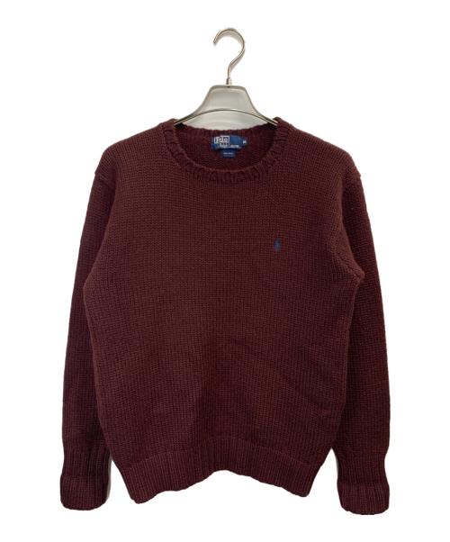 POLO RALPH LAUREN（ポロ・ラルフローレン）POLO RALPH LAUREN (ポロ・ラルフローレン) 厚手ニット ワインレッド サイズ:Ｍの古着・服飾アイテム