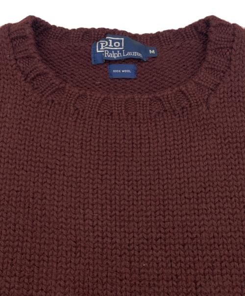 POLO RALPH LAUREN（ポロ・ラルフローレン）POLO RALPH LAUREN (ポロ・ラルフローレン) 厚手ニット ワインレッド サイズ:Ｍの古着・服飾アイテム
