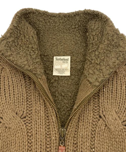 Timberland（ティンバーランド）Timberland (ティンバーランド) カウチンジャケット ブラウン サイズ:XSの古着・服飾アイテム