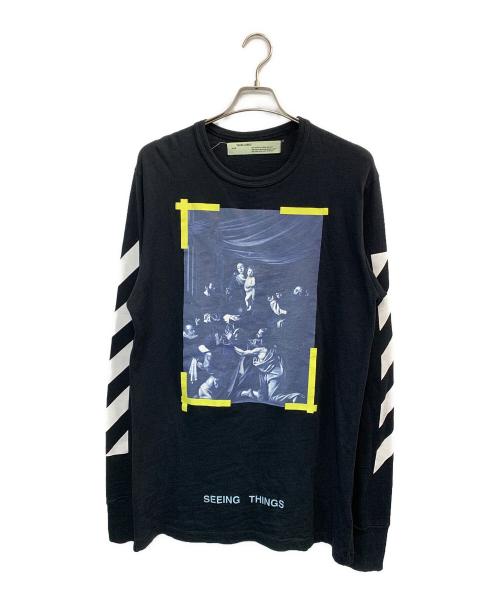 OFFWHITE（オフホワイト）OFFWHITE (オフホワイト) 長袖カットソー ブラック サイズ:Mの古着・服飾アイテム