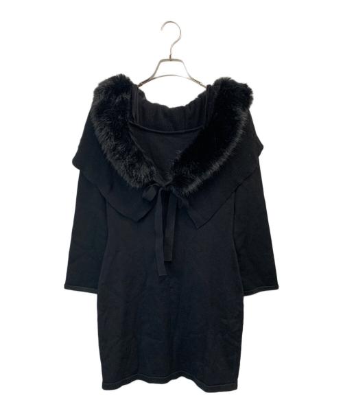 HER LIP TO（ハーリップトゥ）HER LIP TO (ハーリップトゥ) Ritz Faux Fur Mini Dress ブラック サイズ:Sの古着・服飾アイテム