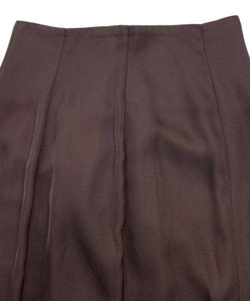 Snidel（スナイデル）Snidel (スナイデル) ハイウエストヘムボリュームスカート ブラウンの古着・服飾アイテム