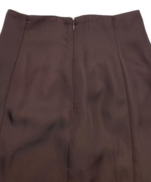 Snidel（スナイデル）Snidel (スナイデル) ハイウエストヘムボリュームスカート ブラウンの古着・服飾アイテム