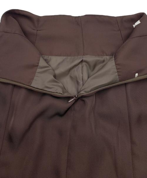 Snidel（スナイデル）Snidel (スナイデル) ハイウエストヘムボリュームスカート ブラウンの古着・服飾アイテム